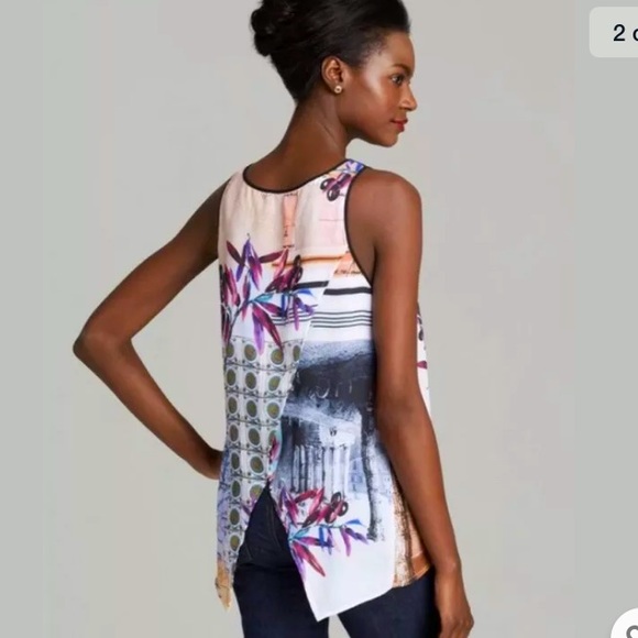 NWT Clover Canyon Ilive Tree Split Back Top Size M - Picture 2 of 4